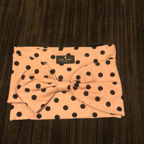 kate spade Handbags - Kate Spade polka dotted & bow clutch
